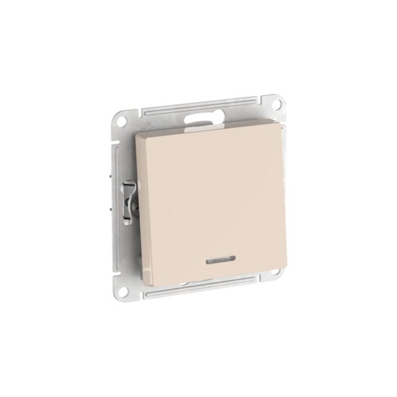 1-клавишный переключатель с подсветкой Systeme Electric ATLASDESIGN сх.6а, 10АХ, мех., быстрозажим. клем., БЕЖЕВЫЙ ATN000263S 20 шт 13606482108957