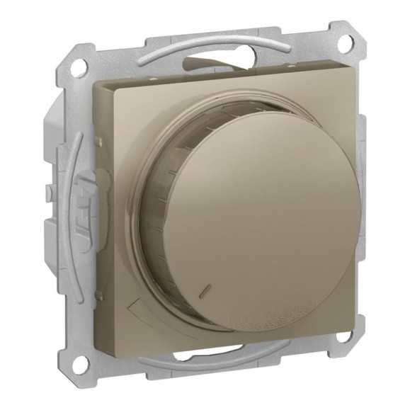 Светорегулятор Systeme Electric (Schneider Electric) Atlasdesign диммер поворотно-нажимной, led, rc, 400вт, механизм, шампань ATN000523 8 шт 13606486274368