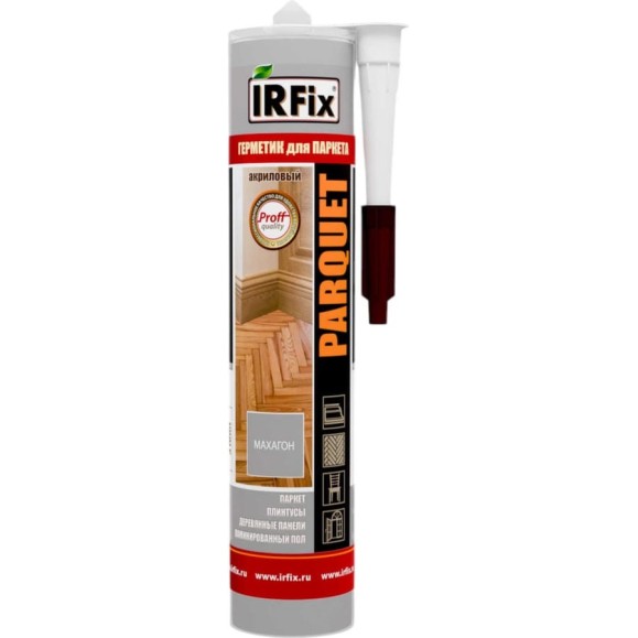 Герметик для паркета IRFIX Parquet акриловый 310мл Герметик для паркета IRFIX Parquet акриловый 310мл