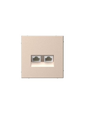 Розетка двойная компьютерная Systeme Electric ARTGALLERY RJ45+RJ45, кат. 5е, механизм, ПЕСОЧНЫЙ GAL001285 5 шт 4690201045113