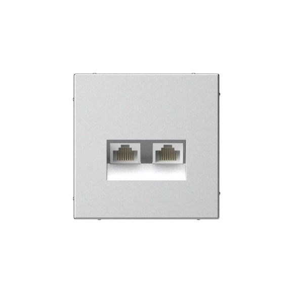 Розетка двойная компьютерная Systeme Electric ARTGALLERY RJ45+RJ45, кат. 5е, механизм, АЛЮМИНИЙ GAL000385 5 шт 4690201044963