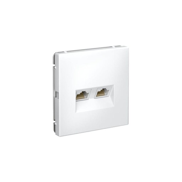Розетка двойная компьютерная Systeme Electric ARTGALLERY RJ45+RJ45, кат. 5е, механизм, ЛОТОС GAL001385 5 шт 4690201045137