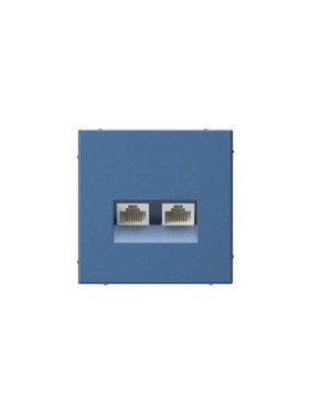 Розетка двойная компьютерная Systeme Electric ARTGALLERY RJ45+RJ45, кат. 5е, механизм, АКВАМАРИН GAL001185 5 шт 4690201045083