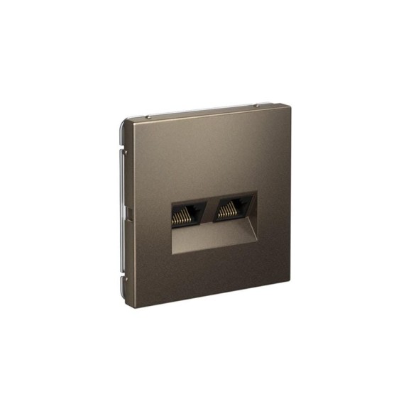 Розетка двойная компьютерная Systeme Electric ARTGALLERY RJ45+RJ45, кат. 5е, механизм, МОККО GAL000685 5 шт 4690201045007