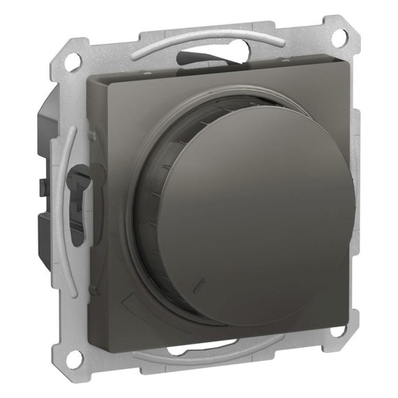 Светорегулятор Systeme Electric (Schneider Electric) Atlasdesign диммер поворотно-нажимной, led, rc, 400вт, механизм, сталь ATN000923 8 шт 13606486274405