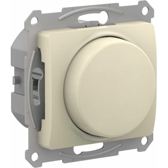 Светорегулятор Systeme Electric (Schneider Electric) GLOSSA диммер поворотно-нажимной, LED, RC, 400Вт, механизм, бежевый GSL000223 8 шт 13606486274436
