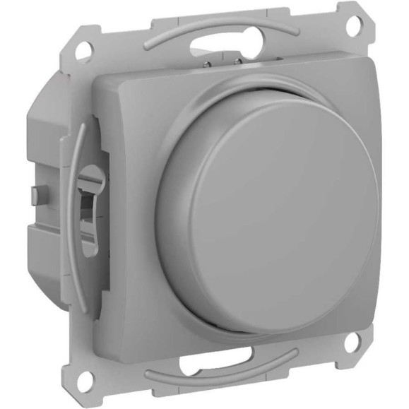 Светорегулятор Systeme Electric (Schneider Electric) GLOSSA диммер поворотно-нажимной, LED, RC, 400Вт, механизм, алюминий GSL000323 8 шт 13606486274443
