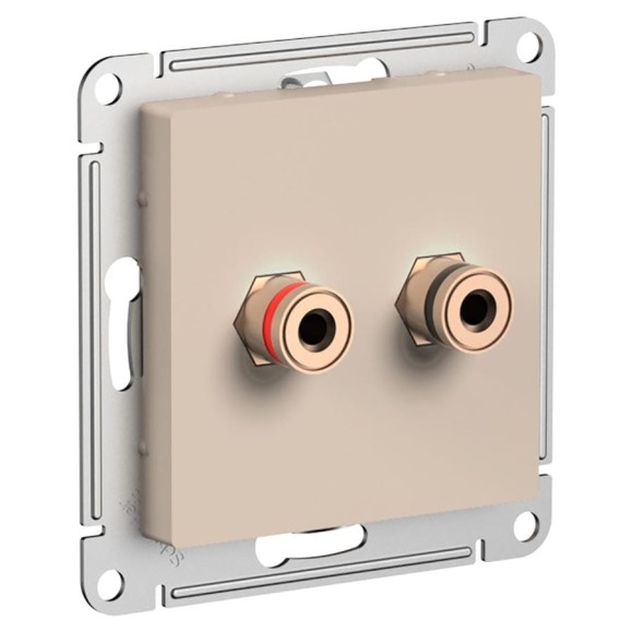Аудиорозетка Systeme Electric Atlasdesign песочный 2-ая ATN001287 5 шт 13606485820139