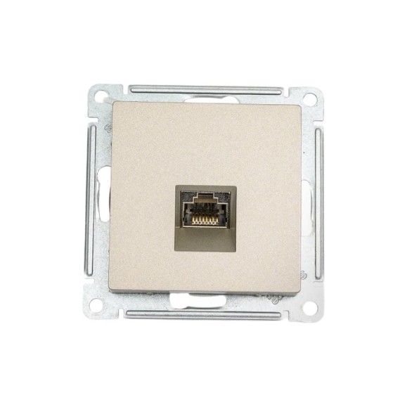 Розетка компьютерная Systeme Electric ( Schneider Electric) AtlasDesign Шампань, RJ45, кат. 6A, механизм SE ATN000586 10 шт 13606481813081