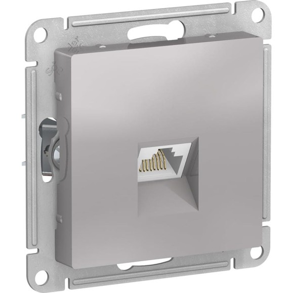 Розетка компьютерная Systeme Electric ( Schneider Electric) AtlasDesign алюминий, RJ45, кат. 6A, механизм SE ATN000386 10 шт 13606481813067