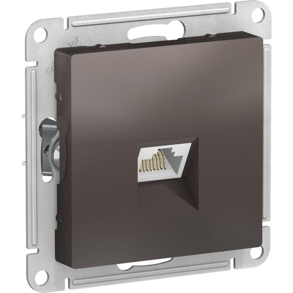 Розетка компьютерная Systeme Electric ( Schneider Electric) AtlasDesign Мокко, RJ45, кат. 6A, механизм SE ATN000686 10 шт 13606481813098