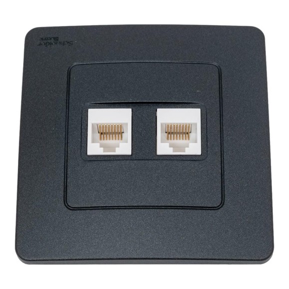Розетка двойная компьютерная Systeme Electric ( Schneider Electric) Blanca С/У Антрацит RJ45 BLNIS045456 10 шт 13606481332988