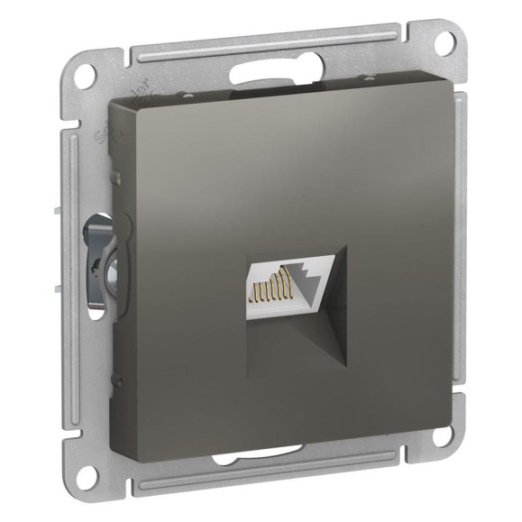 Розетка компьютерная Systeme Electric ( Schneider Electric) AtlasDesign Сталь, RJ45, механизм SE ATN000983 5 шт 13606489708730