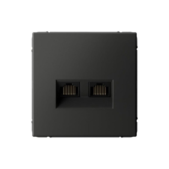 Розетка двойная компьютерная Systeme Electric ArtGallery Базальт RJ45+RJ45, кат.6А, механизм GAL001488 5 шт 4690201036043