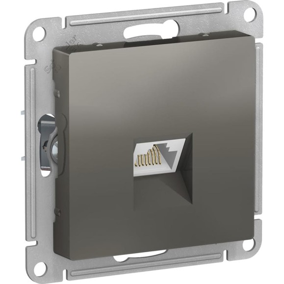 Розетка компьютерная Systeme Electric ( Schneider Electric) AtlasDesign Сталь, RJ45, кат. 6A, механизм SE ATN000986 5 шт 13606481813128
