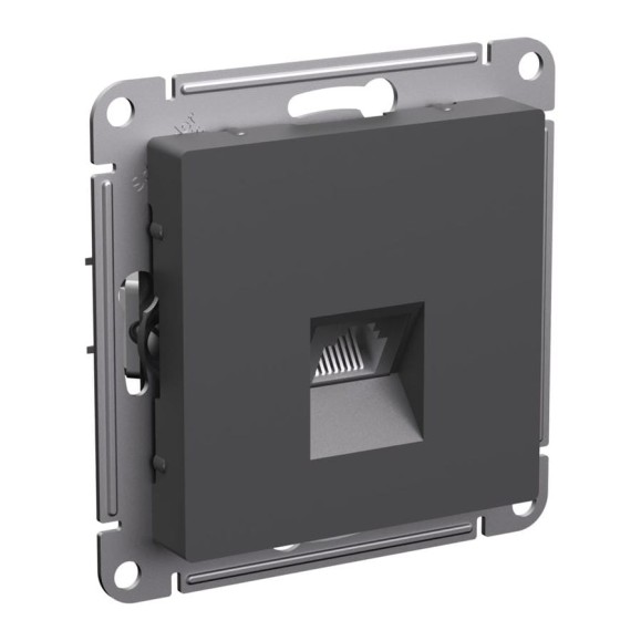 Розетка компьютерная Systeme Electric Atlasdesign базальт, rj45, кат. 6a, механизм ATN001486 5 шт 4690201025900