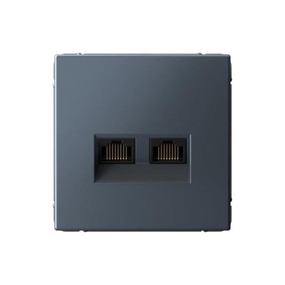 Розетка двойная компьютерная Systeme Electric ATLASDESIGN RJ45+RJ45, кат.6А, механизм, ГРИФЕЛЬ ATN000788 10 шт 4690201040736