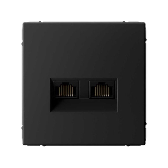 Розетка двойная компьютерная Systeme Electric ArtGallery карбон RJ45+RJ45, кат.6А, механизм GAL001088 5 шт 4690201035961