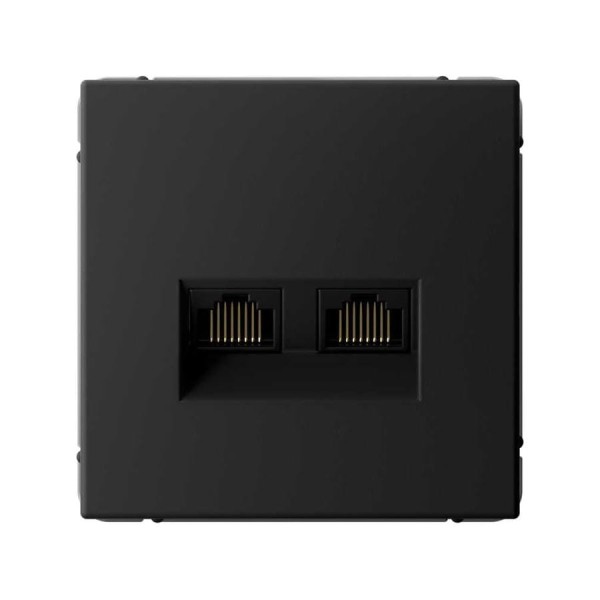 Розетка двойная компьютерная Systeme Electric ArtGallery карбон RJ45+RJ45, кат.6А, механизм GAL001088 5 шт 4690201035961