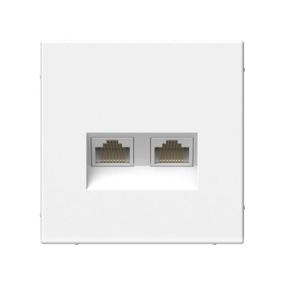 Розетка двойная компьютерная Systeme Electric ArtGallery белый RJ45+RJ45, кат.6А, механизм GAL000188 5 шт 4690201035848