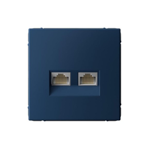 Розетка двойная компьютерная Systeme Electric ArtGallery Аквамарин  RJ45+RJ45, кат.6А, механизм GAL001188 5 шт 4690201035985