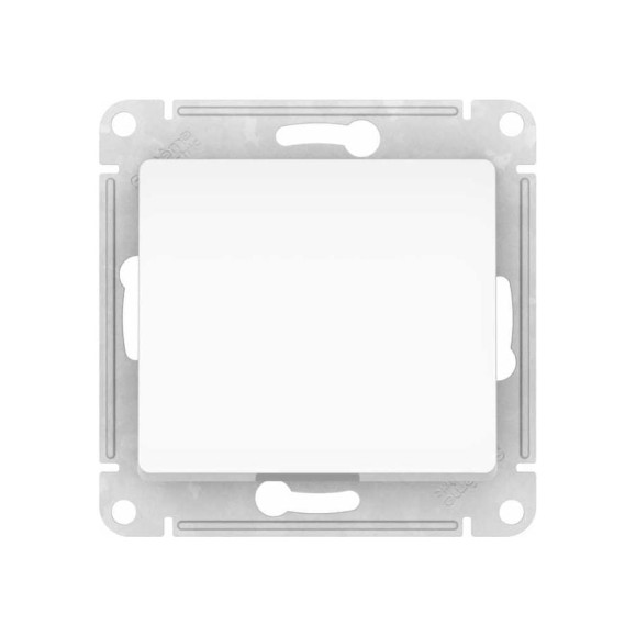 Нажимная кнопка Systeme Electric GLOSSA сх.1, 10АХ, мех., быстрозажим. клем., белый GSL000115S
