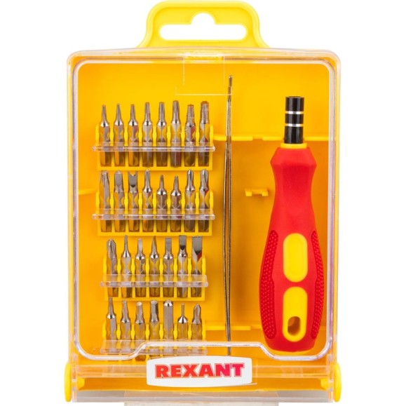 Наборная отвертка для точечных работ REXANT 32 предмета 12-4701 Наборная отвертка для точечных работ REXANT 32 предмета 12-4701