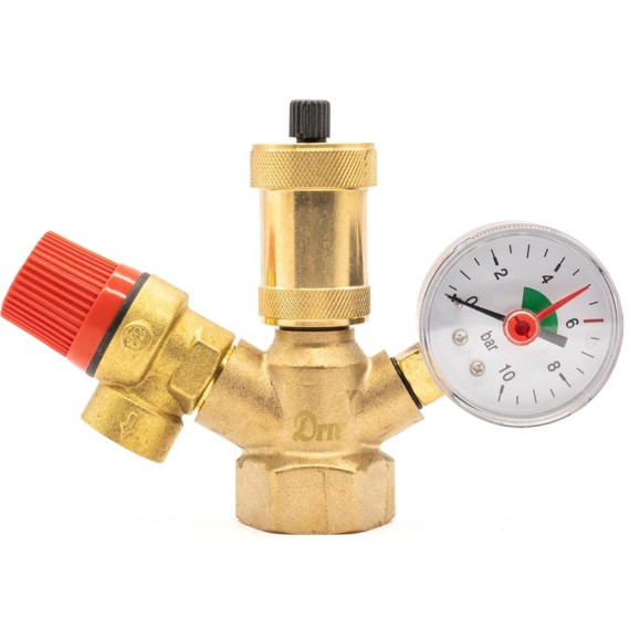 Группа безопасности для котла Doron 1", 3 бар, МИНИ 016200