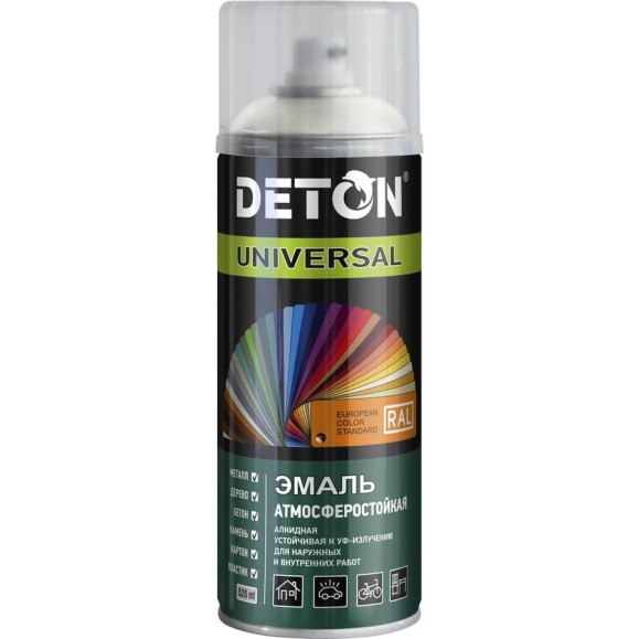 Эмаль универсальная Deton UNIVERSAL Светло-бежевая RAL 9001 аэрозоль 520 мл DTN-A70881 Эмаль универсальная Deton UNIVERSAL Светло-бежевая RAL 9001 аэрозоль 520 мл DTN-A70881