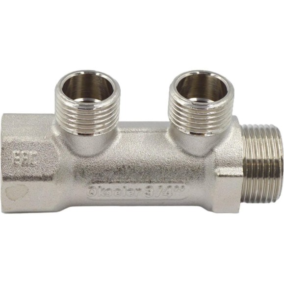 Коллекторы латунные Okseler 3/4x1/2НР 2 выхода oks00369 Коллекторы латунные Okseler 3/4x1/2НР 2 выхода oks00369