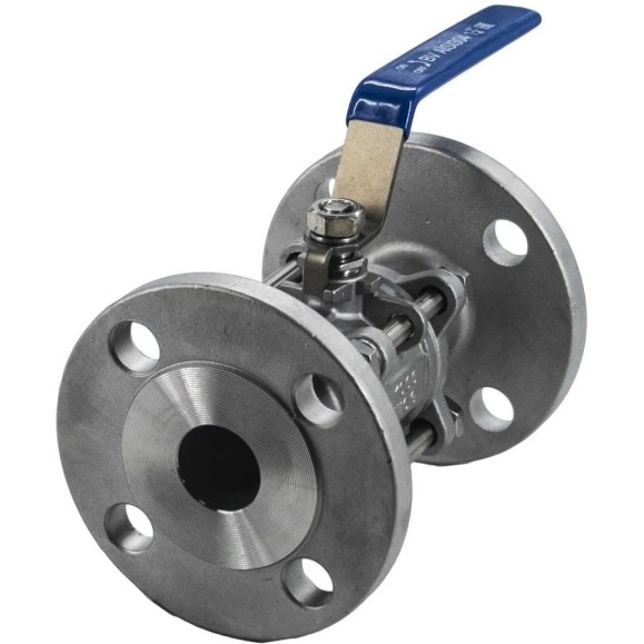 Кран шаровый фланцевый трехсоставной нержавеющий NEWKEY (3PC), AISI304 DN32 (1_1/4 Кран шаровый фланцевый трехсоставной нержавеющий NEWKEY (3PC), AISI304 DN32 (1_1/4