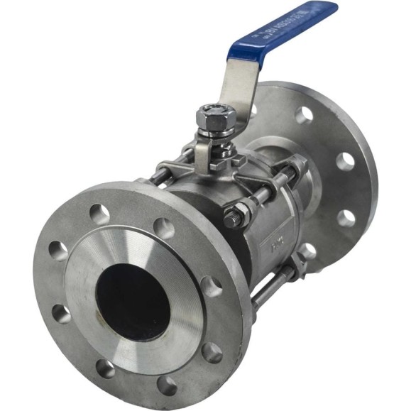 Кран шаровый фланцевый трехсоставной нержавеющий NEWKEY (3PC), AISI316 DN65 (2_1/2 Кран шаровый фланцевый трехсоставной нержавеющий NEWKEY (3PC), AISI316 DN65 (2_1/2