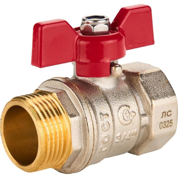 Шаровый кран SANEXT ГОСТ, PN40, Ду 20, ВР-НР 3/4" бабочка 8762
