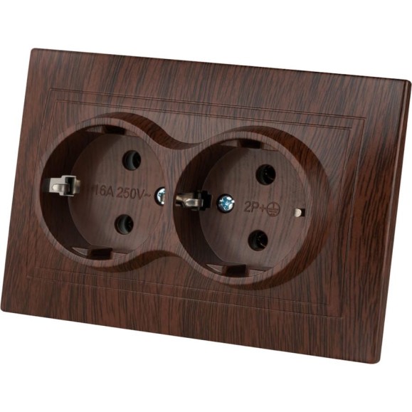Розетка TDM ELECTRIC двойная 2П+З 16А 250В 
