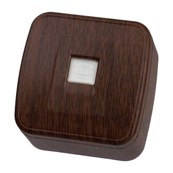 Розетка TDM ELECTRIC TФ (RJ-11) открытой установки IP20, венге 