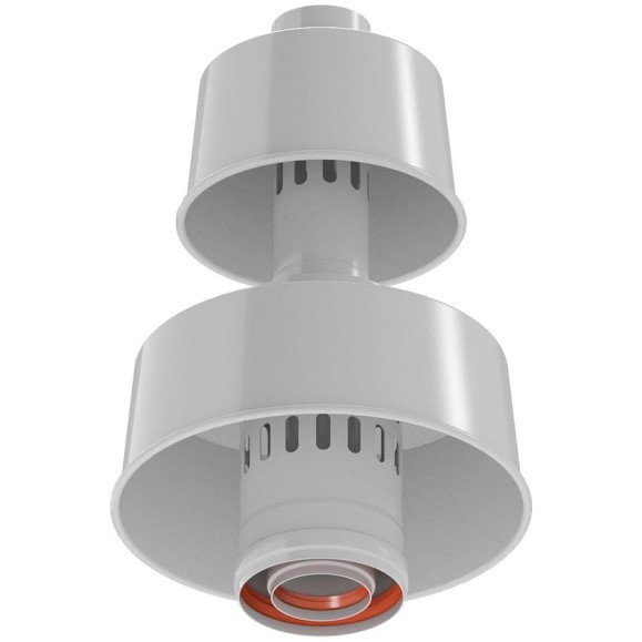Оголовок с ветрозащитой Okseler D 80/125 БЕЛЫЙ oks00090