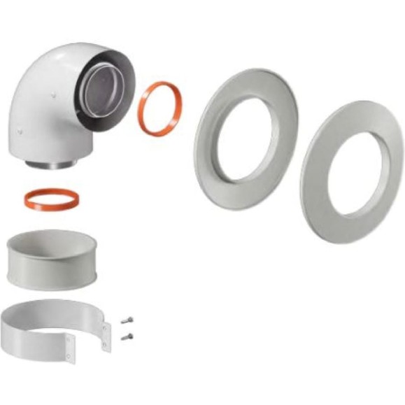 Отвод коаксиальный Okseler 60/100 (Baxi (кроме ECO Nova/Classic), Viessmann, Kiturami, Hubert, Wolf, Haier oks00097