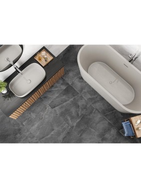 Керамогранит матовый карвинг Солт Лид / Salt Lead NewTrend 600х600х9,5 1,44м2 графит D60247M