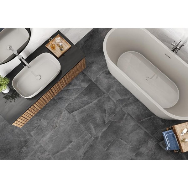 Керамогранит матовый карвинг Солт Лид / Salt Lead NewTrend 600х600х9,5 1,44м2 графит D60247M