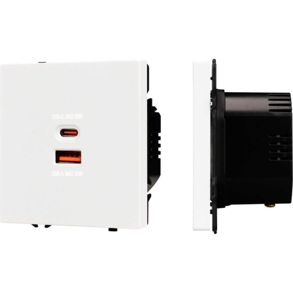 Механизм розетки с быстрой USB зарядкой Arlight SCT-NOBE-MUAC-SFPL-FC-WH 1шт 054316 Механизм розетки с быстрой USB зарядкой Arlight SCT-NOBE-MUAC-SFPL-FC-WH 1шт 054316