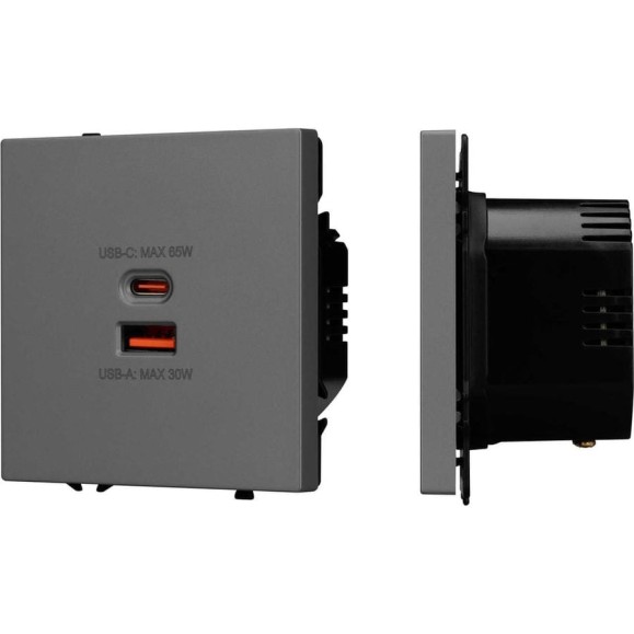Механизм розетки с быстрой USB зарядкой Arlight SCT-NOBE-MUAC-SFPL-FC-GR 1шт 054319 Механизм розетки с быстрой USB зарядкой Arlight SCT-NOBE-MUAC-SFPL-FC-GR 1шт 054319