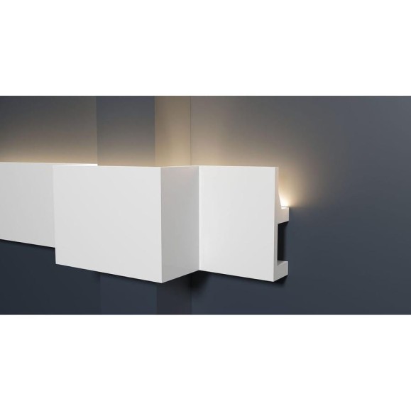 Потолочный карниз Decor-Dizayn ударопрочный влагостойкий под LED подсветку 80Х25Х2000 мм DD615 Потолочный карниз Decor-Dizayn ударопрочный влагостойкий под LED подсветку 80Х25Х2000 мм DD615