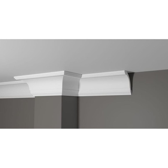 Потолочный карниз Decor-Dizayn ударопрочный влагостойкий под покраску 97Х84Х2000 мм DD08