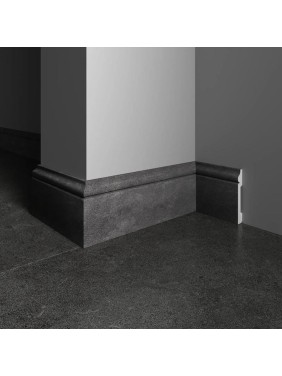 Плинтус напольный ударопрочный влагостойкий Decor-Dizayn цвет графит 79x13x2400 мм 005-94 Плинтус напольный ударопрочный влагостойкий Decor-Dizayn цвет графит 79x13x2400 мм 005-94