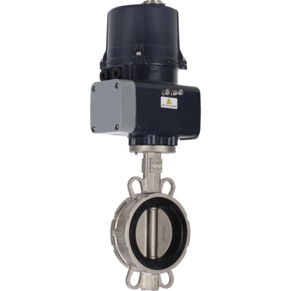 Затвор дисковый 316L-316L-EPDM Ду100 Ру16 с электроприводом ЭПВП-014 220В с пружинным возвратом DN.ru D050-85350