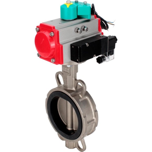 Затвор дисковый 316L-316L-EPDM Ду50 Ру16, пневмопривод DA-065, пневмораспределитель 24VDC, магнитный переключатель МППП-200 DN.ru D050-84868 Затвор дисковый 316L-316L-EPDM Ду50 Ру16, пневмопривод DA-065, пневмораспределитель 24VDC, магнитный переключатель МППП-200 DN.ru D050-84868