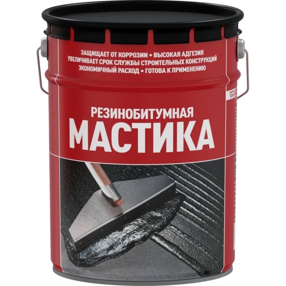 Мастика резинобитумная СТАРТ 5л/4,5кг 4607952908789 Мастика резинобитумная СТАРТ 5л/4,5кг 4607952908789