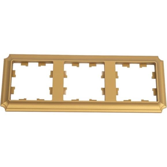 3-постовая рамка Systeme Electric Atlasdesign antique, универсальная, золото ATN101603