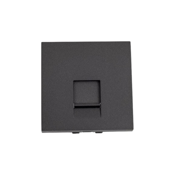Накладка для телефонной/компьютерной розетки LK Studio RJ 45x45мм черный бархат LK45 853208-1