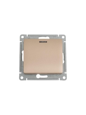 1-клавишный переключатель Systeme Electric GLOSSA с подсветкой, 10АХ, ТИТАН GSL000463